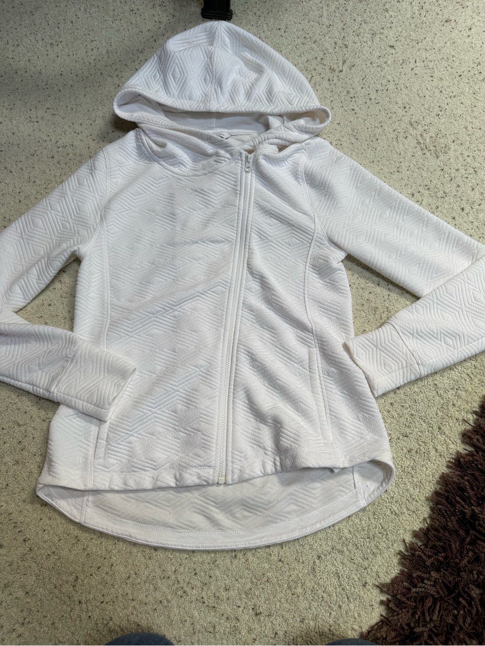 DSG White Hooded Zip Jacket